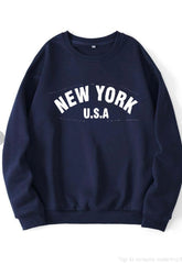 Navy blue sweatshirt New York usa